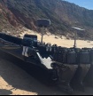 Embarca&ccedil;&atilde;o de alta velocidade encontrada na praia do Telheiro, em Vila do Bispo