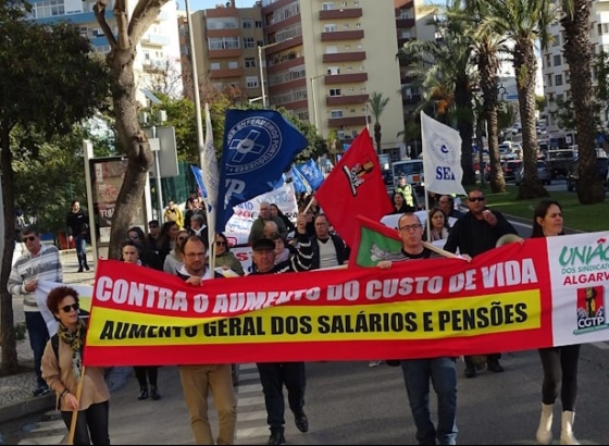 União dos Sindicatos do Algarve promove manifestação em Faro no Dia Internacional do Trabalhador  
