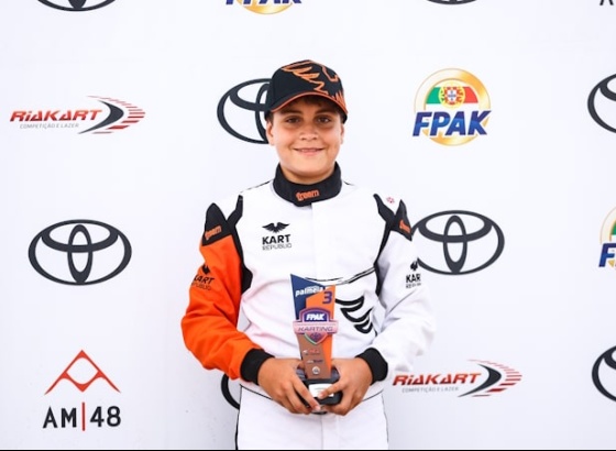 José Pedro Pinto conquista novo pódio no Campeonato de Portugal de Karting Júnior