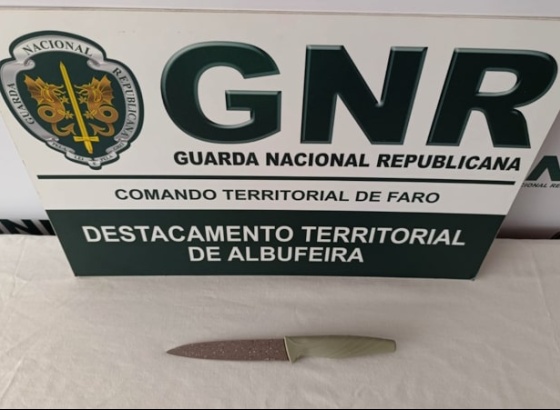 Homem detido em Albufeira por ameaças com arma branca