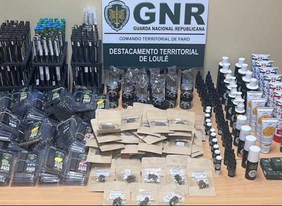 GNR apreende mais de 700 produtos em loja de canábis