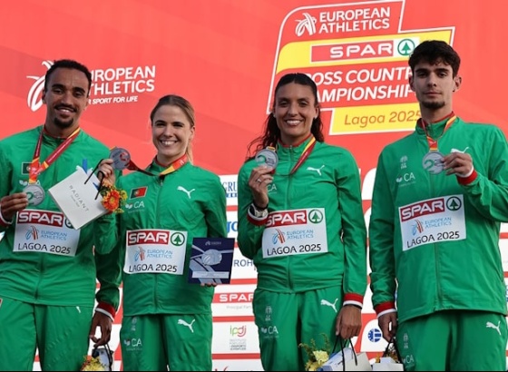 Prata hist&oacute;rica para Portugal na Estafeta Mista do Europeu de Corta-Mato em Lagoa