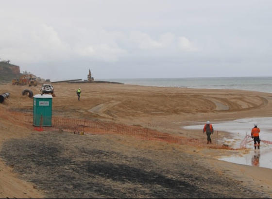 Alimenta&ccedil;&atilde;o artificial das praias entre Quarteira e Garr&atilde;o termina a tempo da &eacute;poca balnear