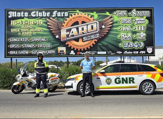 GNR refor&ccedil;a fiscaliza&ccedil;&atilde;o rodovi&aacute;ria durante a Concentra&ccedil;&atilde;o Internacional de Motos em Faro
