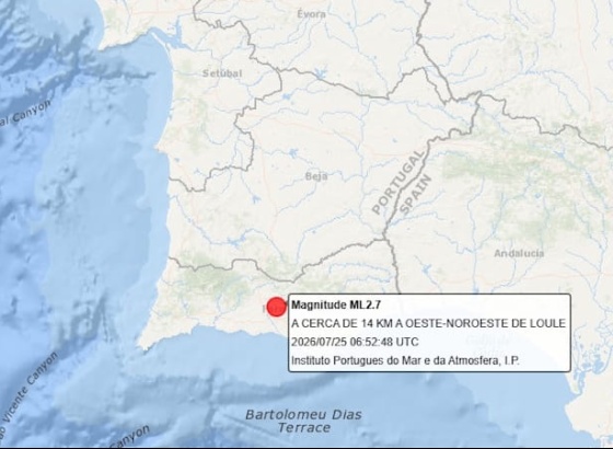 Sismo de 2,7 na escala de Richter sentido em Loul&eacute;