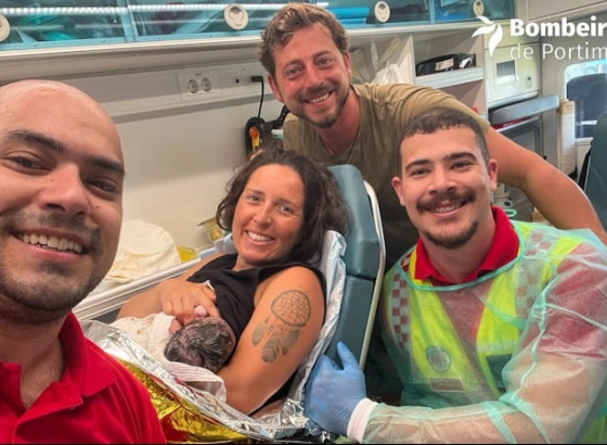 Beb&eacute; nasce em casa antes da chegada dos bombeiros em Portim&atilde;o