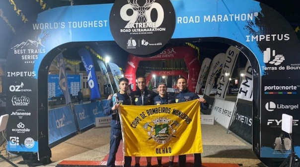 Bombeiros de Olhão completam ultramaratona de 90 km com sucesso 
