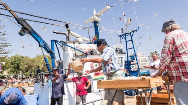 80 figurantes "d&atilde;o vida" &agrave; recria&ccedil;&atilde;o da descarga da sardinha de Portim&atilde;o