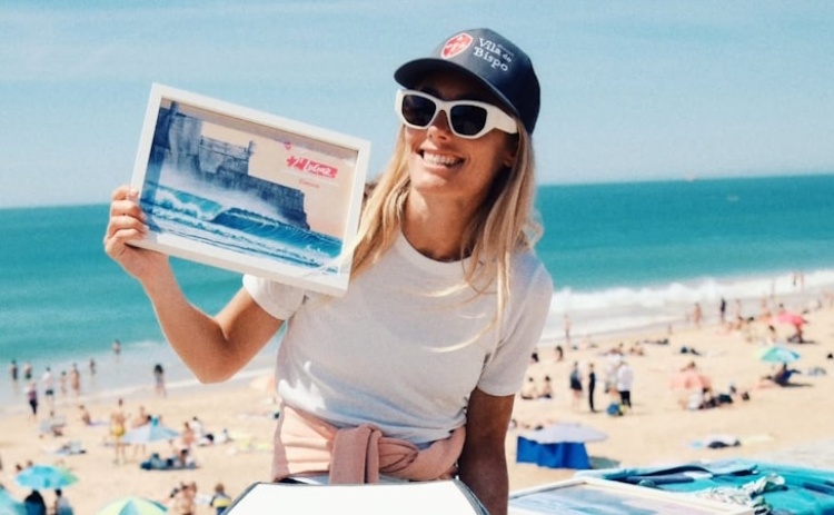 Joana Schenker em 2º lugar na 1ª etapa do Circuito Europeu de Bodyboard 