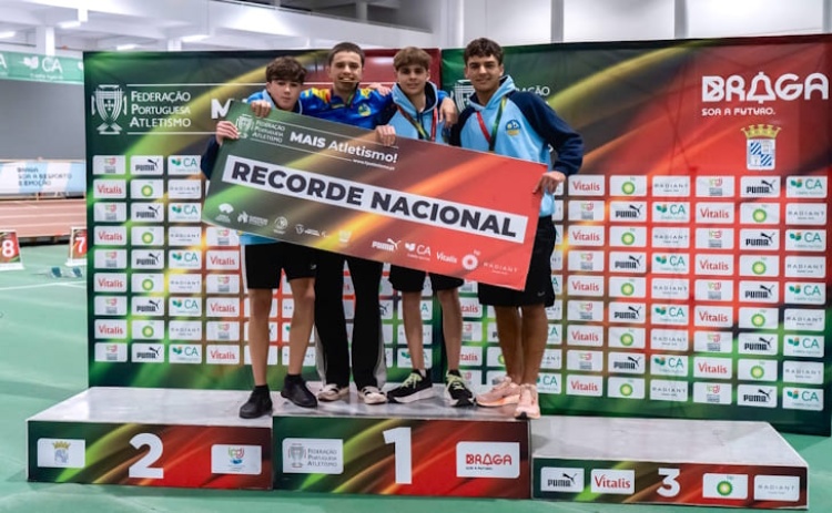 Atletismo: Equipa Sub-18 do CD Areias S. Jo&atilde;o conquista t&iacute;tulo nacional com novo recorde