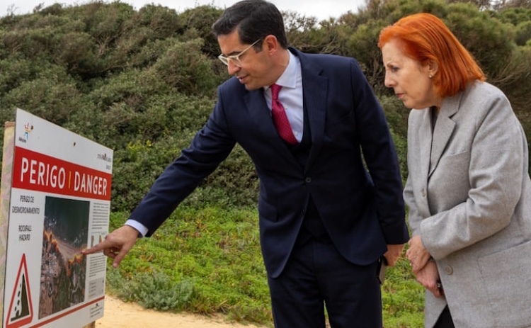 Ministra do Ambiente avaliou impactos provocados pelo mau tempo em Albufeira