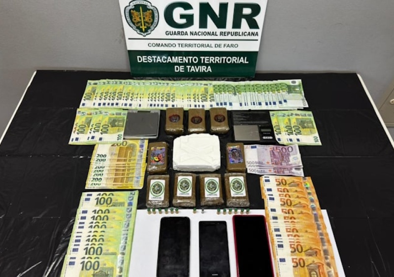 Traficante detido em Castro Marim com mais de 2 300 doses de cocaína